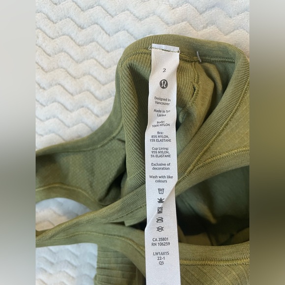 Lululemon Ebb to Street Tank Top sz2 bronze green NWT - Picture 4 of 8